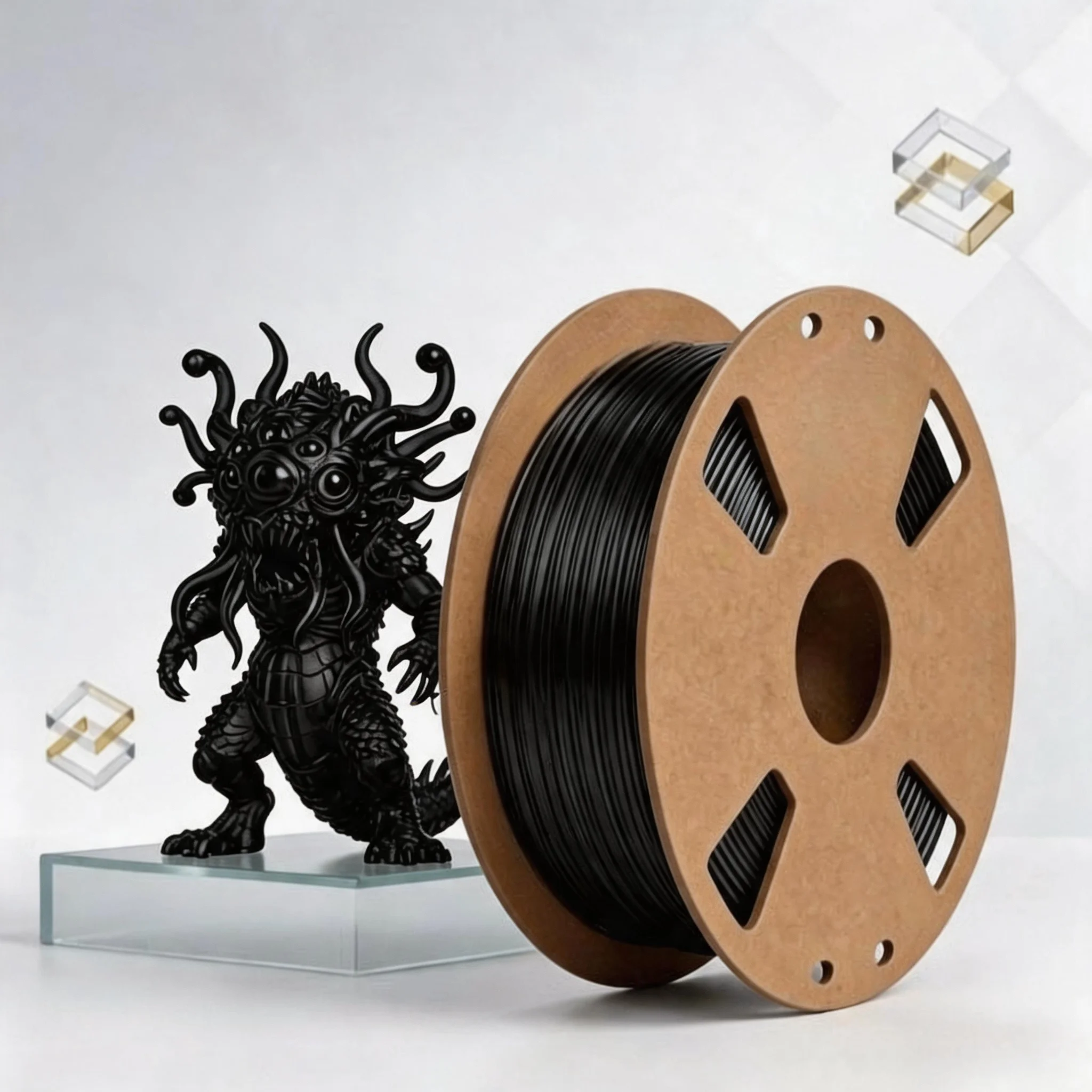 

PETG Black,white,transparent 3D Printer Filament 1.75mm, Neatly Wound Durable PETG 1kg Spool (2.2lbs), Strong Toughness Filament