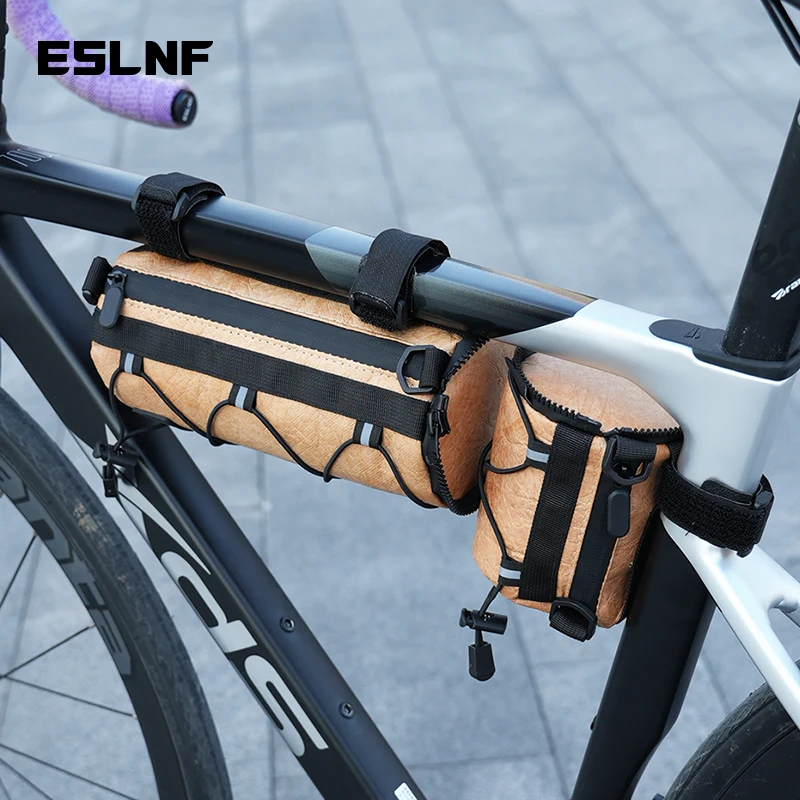 ESLNF Bike Front Tube Bag Waterproof Storage Roll Bag Bicycle Handlebar Basket Pack Portable Large Capacity Cycling Accessory