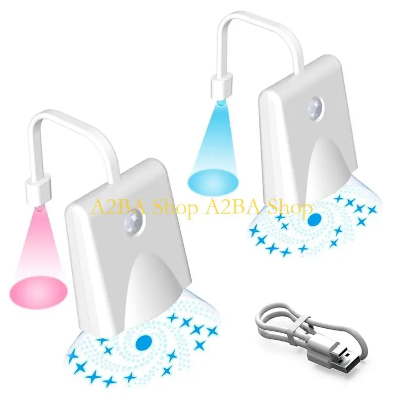 A2BA USB Rechargeable Motion Sensing Toilet Lamp With Portable Design For Travel Automatic Motion Detection Lights