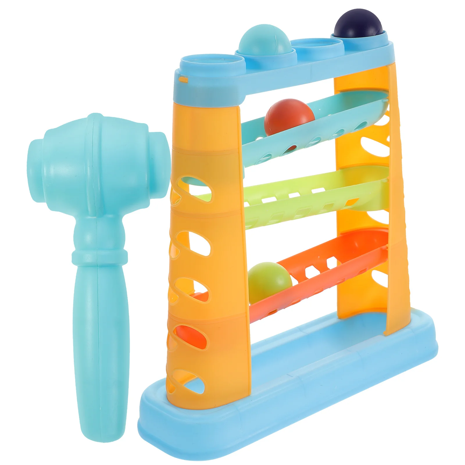 1 مجموعة الرضع المطرقة كرة مستديرة لعبة تدريب الضرب التعليمية للأطفال تطوير العضلات الملونة تصميم الكرة لعبة قطرة #1