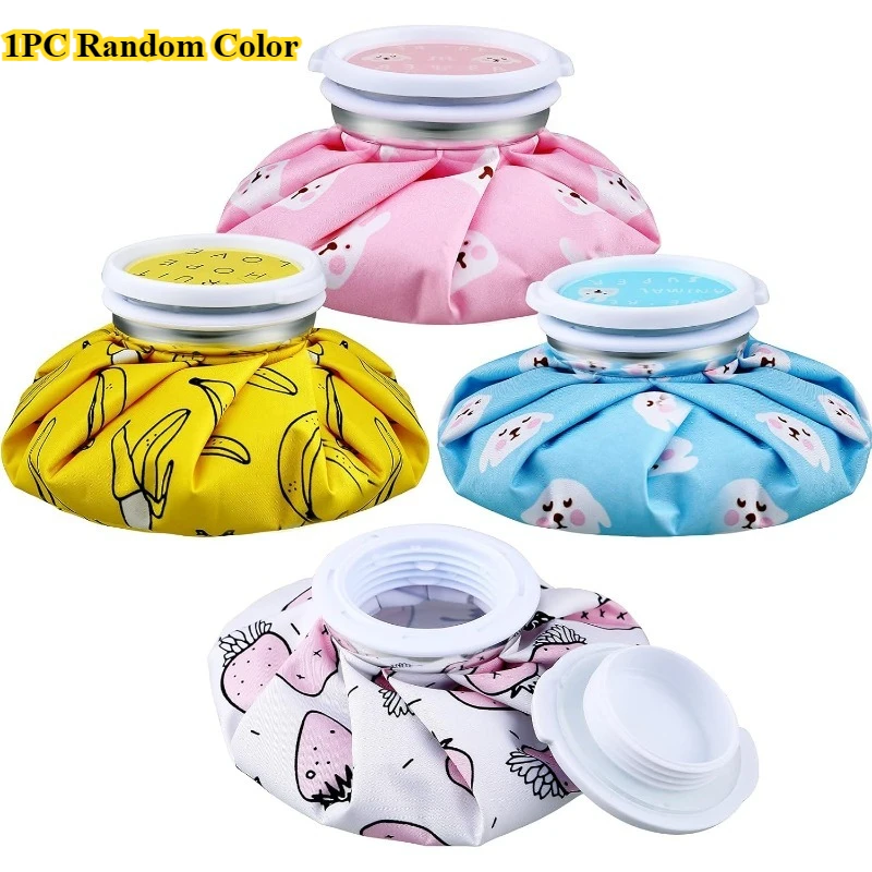 1PC Cartoon Cloth Ice Bag Foldable Portable Hot Cold Compress Pack Reusable Physical Cooling Therapy Water Injection Ice Pack