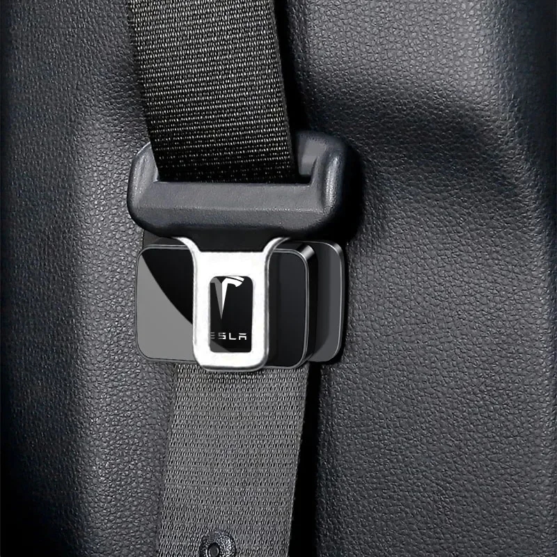 موضة المغناطيسي لوازم السيارات الداخلية مقعد حزام حامل مثبت ل تسلا نموذج 3 نموذج X S 2016-2020 الشارات TM3 TMX TMS #4