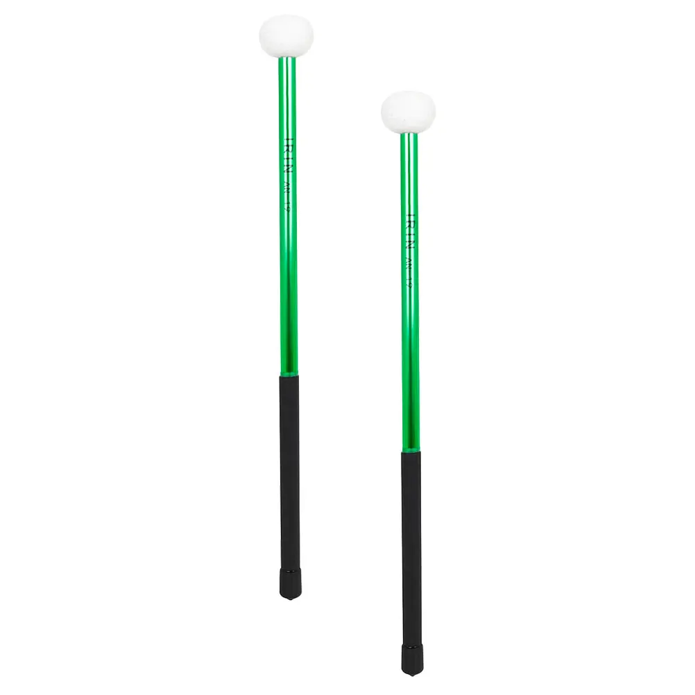 

Green Aluminum Felt Head Drumsticks Durable Percussion Felt Drumsticks Practice Kids Beginners Musical Instrument