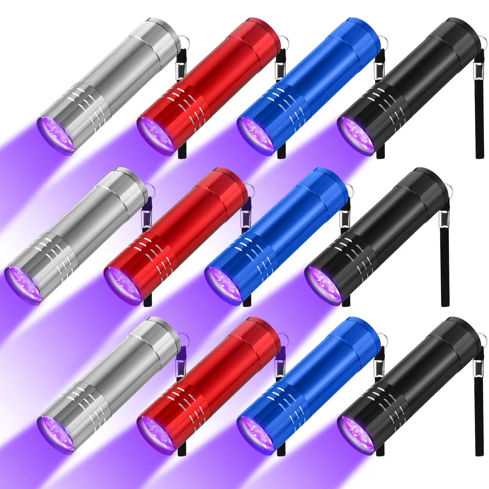 395nm UV Flashlight Ultraviolet Torch With Pen Clip Portable Violet Light Pet Urine Scorpion Detector UV Lamp Use AAA Batteries