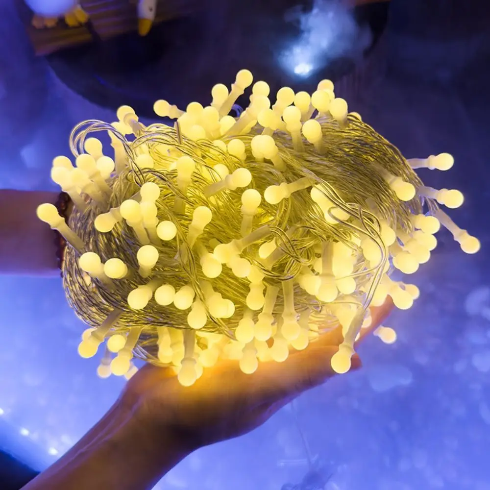 10M 100LED Starry Ball String Light Color Changing Bright Mini Ball Garland Light Flashing Plastic Festival Decorative Lights