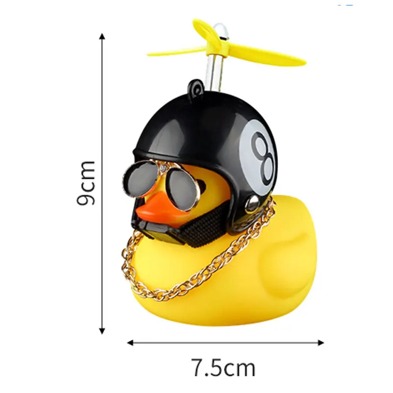 Car Good Gift cute Broken Wind Helmet Small Yellow Duck car accessories Wave-breaking Duck Cycling Decor Car Decoration ornament