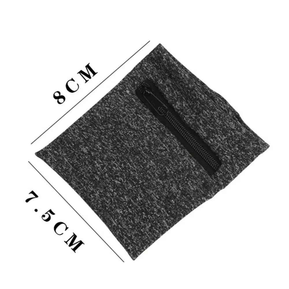 Unisex Zipper Hand Guards Sport Brace Protector Storage Bag Wrist Wallet Sweatband Wrist Support Wristband