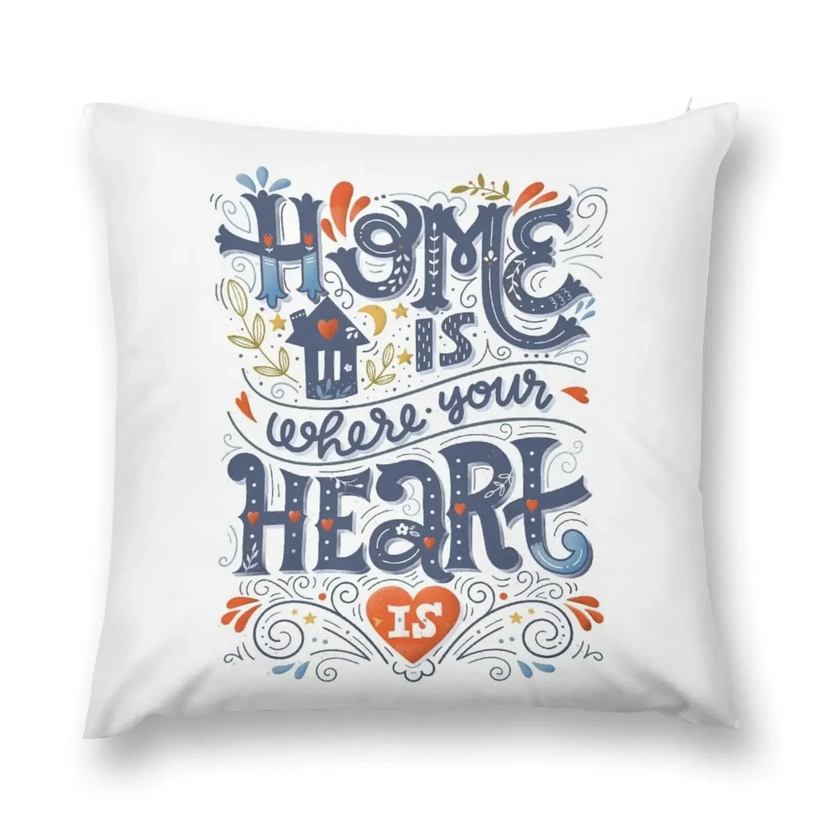 

Home is where your heart is Throw Pillow christmas pillow case Pillowcases For Pillows Bed pillowcases christmas supplies pillow