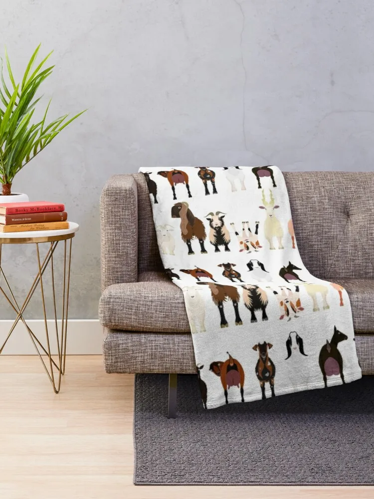 Goat Breeds Throw Blanket Luxury Brand Summer Blankets