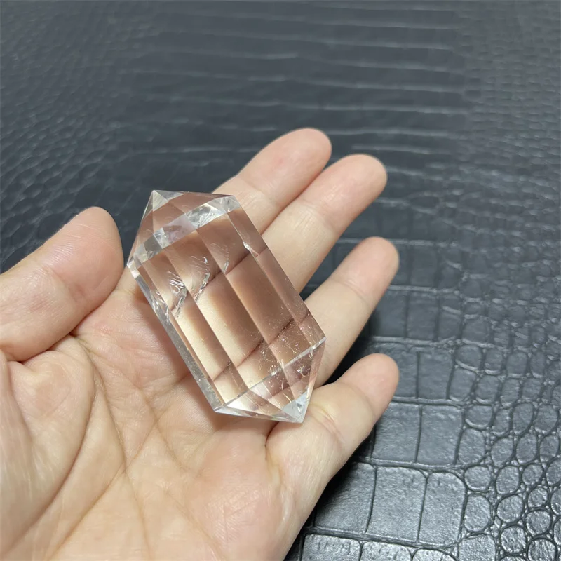88g Natural Tibet Himalayan High Altitude 12 Side Clear Quartz Crystal Vogel Style Double Termination Wand Point Reiki Healing