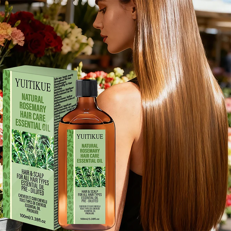 Multi-use Rosemary Hair Care Oil 100ml Natural Plant Extract Hydrate Scalp Tame Frizz Volumize Thin Hair Essential Oil
