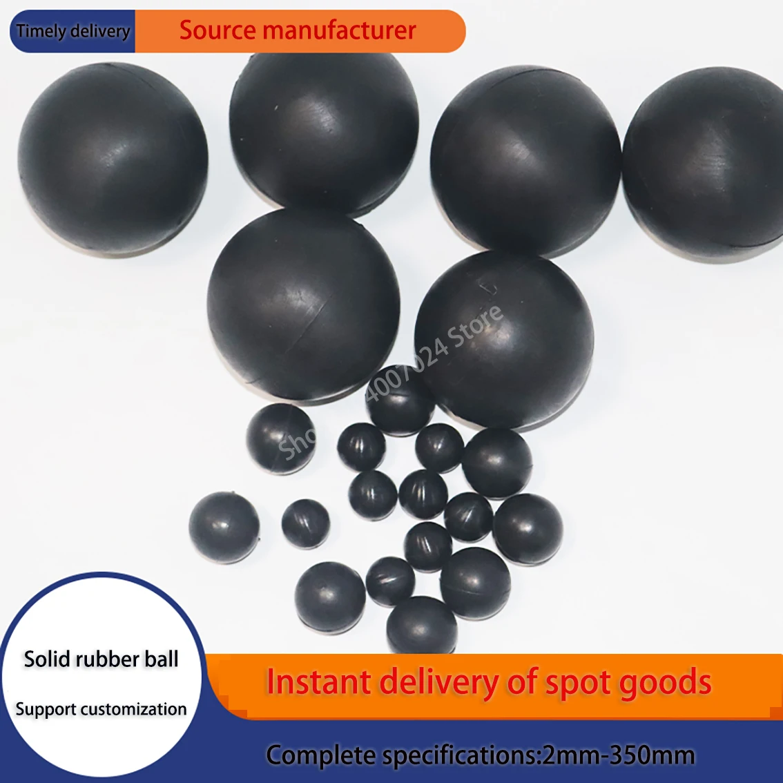 200-1000Pcs Black round solid rubber ball wear-resistant check valve rubber ball diameter 2/2.5/3.3.5/4/4.5/5/5.5/6/6.5/7/8-10mm