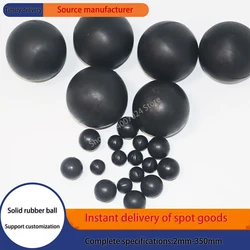 Diameter 1/2/2.5/3/3.5/4/4.5/4.76/5/5.3/5.5/6/6.5/7-250mm Black Vibrating Screen Rubber Ball Solid Elastic Ball Industrial Ball