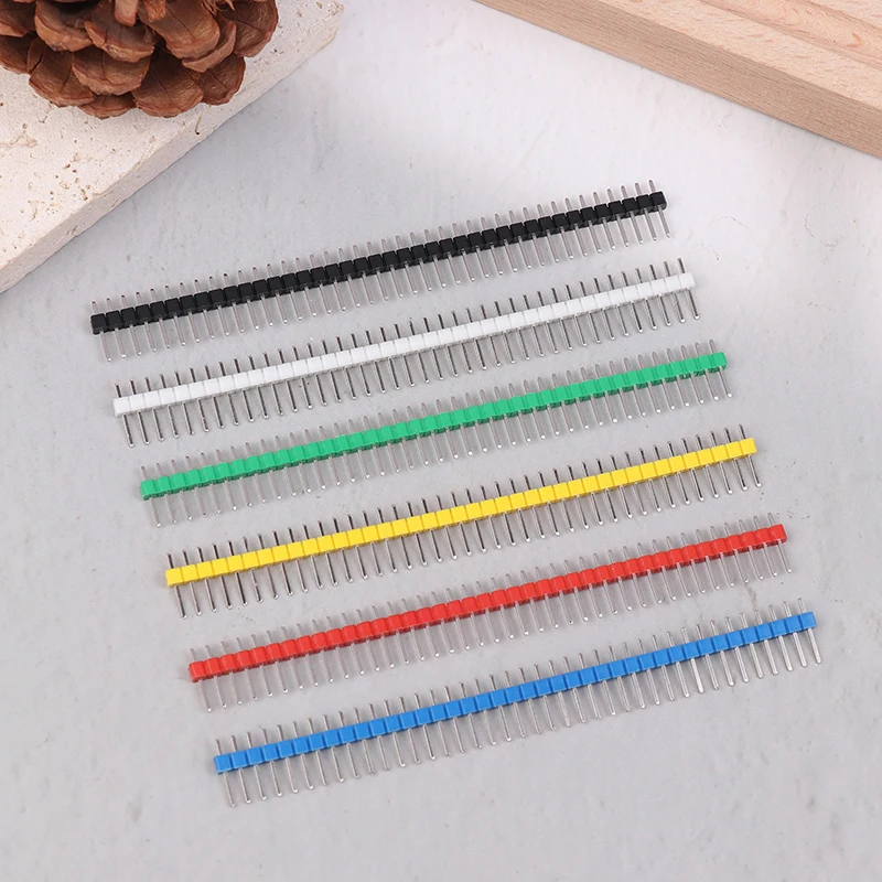 30 peças cabeçalho de pino quebrável kit de conector de cabeçote macho de fileira única ferramenta de tira de pino pcb