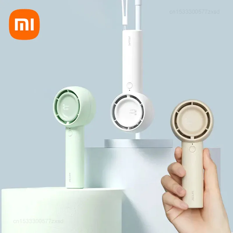 Xiaomi Mini Portable Fan Powerful Trubo Rechargeable Bladeless Fans Ultra-quiet Personal Desktop Fan Small Pocket Hand-held Fan