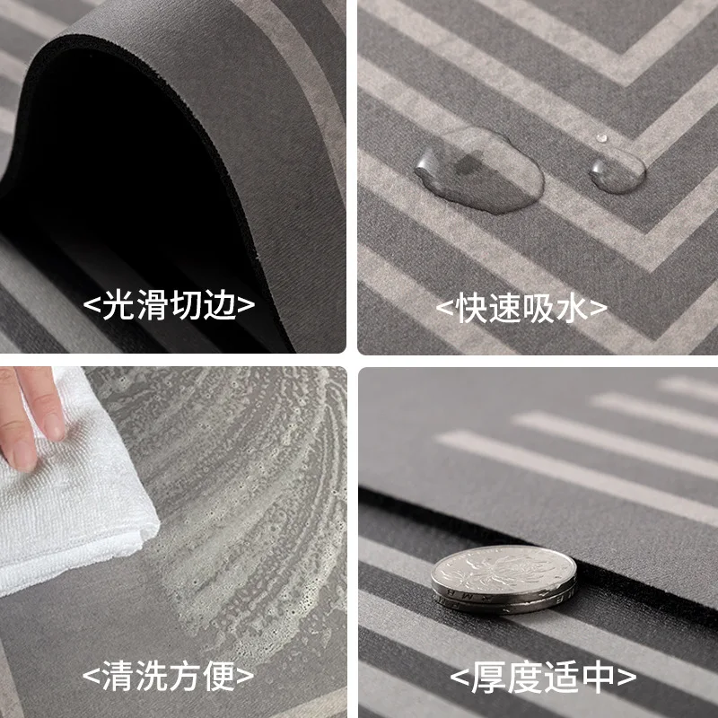 Bathroom Absorbent Floor Mat Diatom Mud Soft Mat Toilet Foot Mat Toilet Door Non-slip Household Quick-drying Bathroom Mat