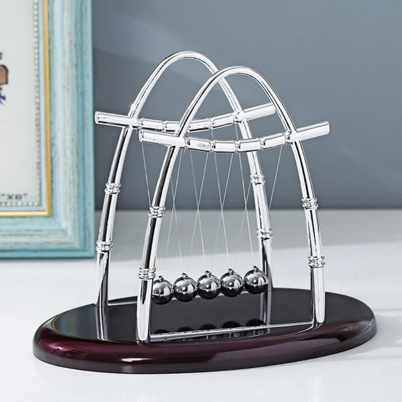 Desktop decoration Early Fun Development Educational Desk Toy Gift Newtons Cradle Steel Balance Ball Physics Science Pendulum