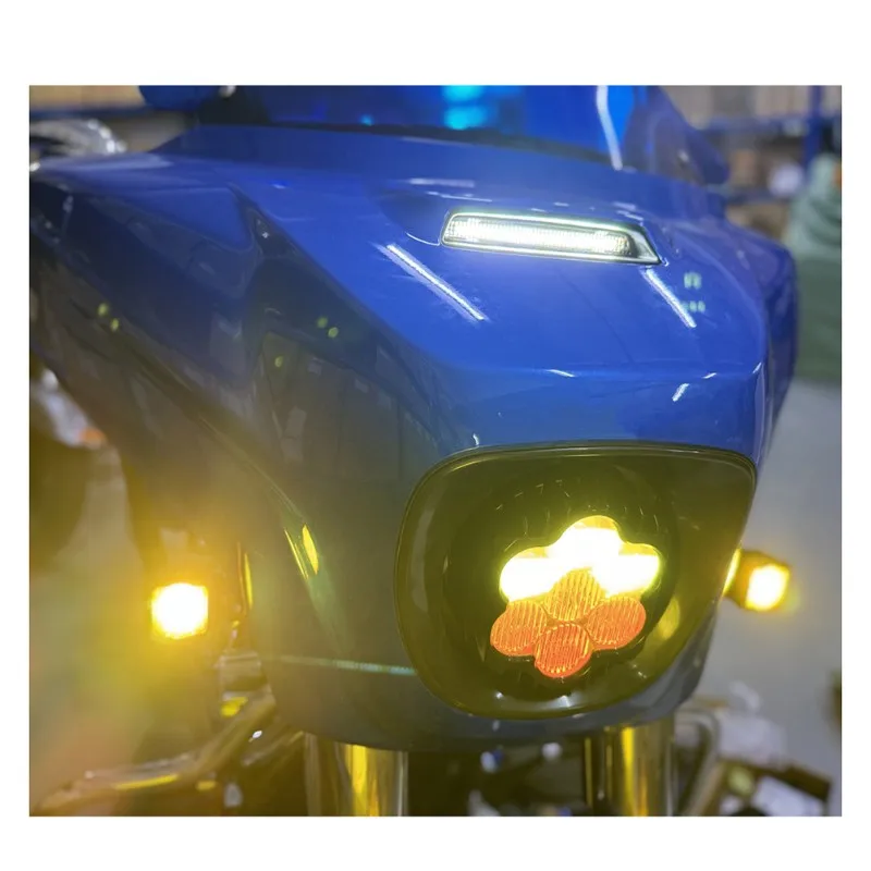 

Daytime Running Light Motorcycle Front Turn Signal Light Air Intake Lamp For Indian Chieftain Roadmaster 19-24