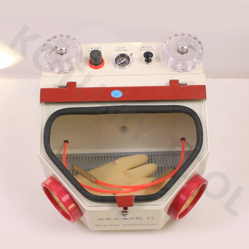 Lab Double Pen Sandblasting Machine Twin-pen Sandblaster Blasting Unit Professional  Lab Equipment For  Processing