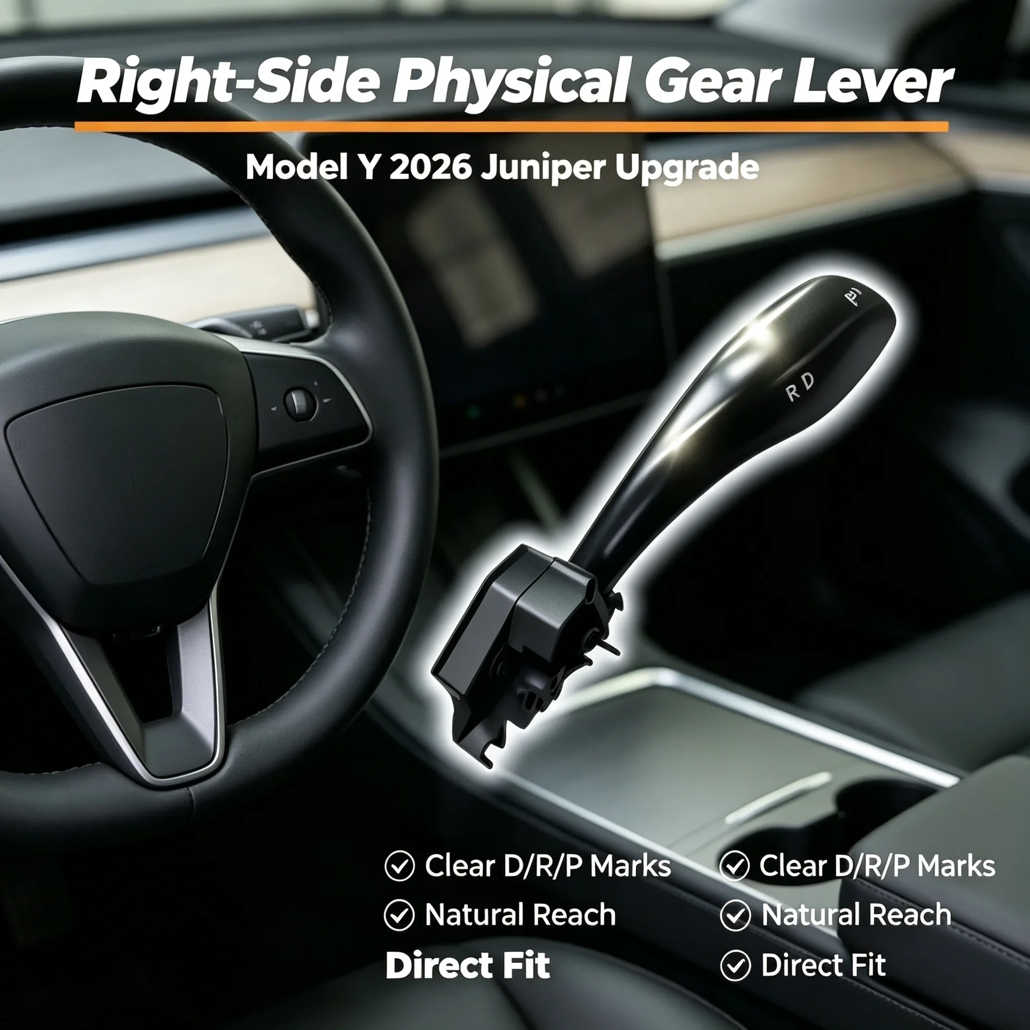For Tesla Model Y Juniper New Model Physical Shift Stalk Kit DPR Indicator Lever Non-Destructive Easy Installation