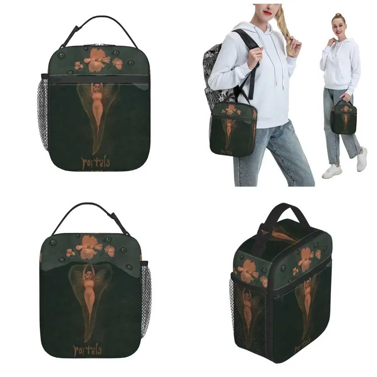 Melanie Martinez Portals Insulated Lunch Bags Food Bag Reusable Cooler Thermal Lunch Box For Travel