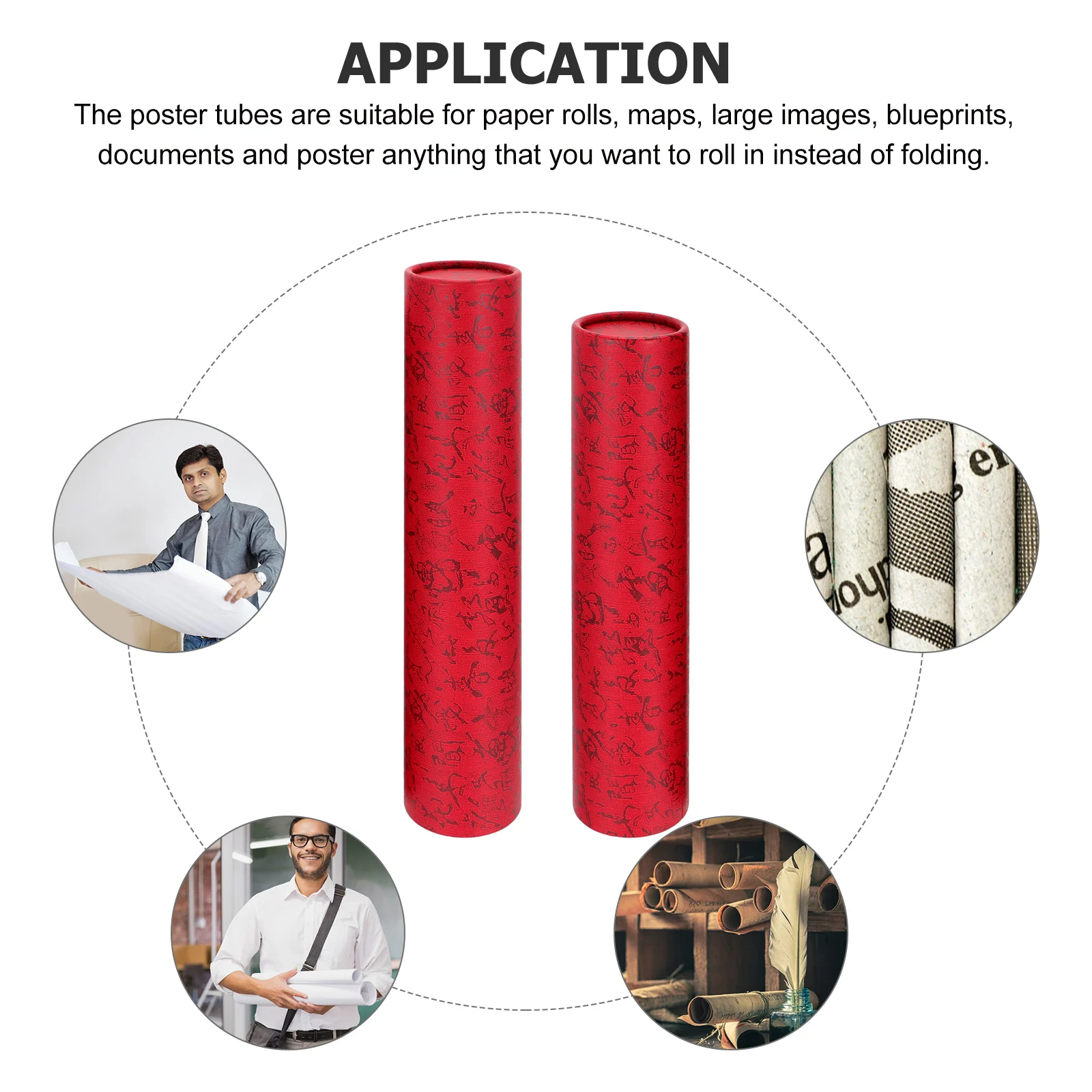 

Poster Tubes for Paper Rolls Maps Blueprints Documents Storage Waterproof Artwork Protection Decorative Painting Boxes Travel