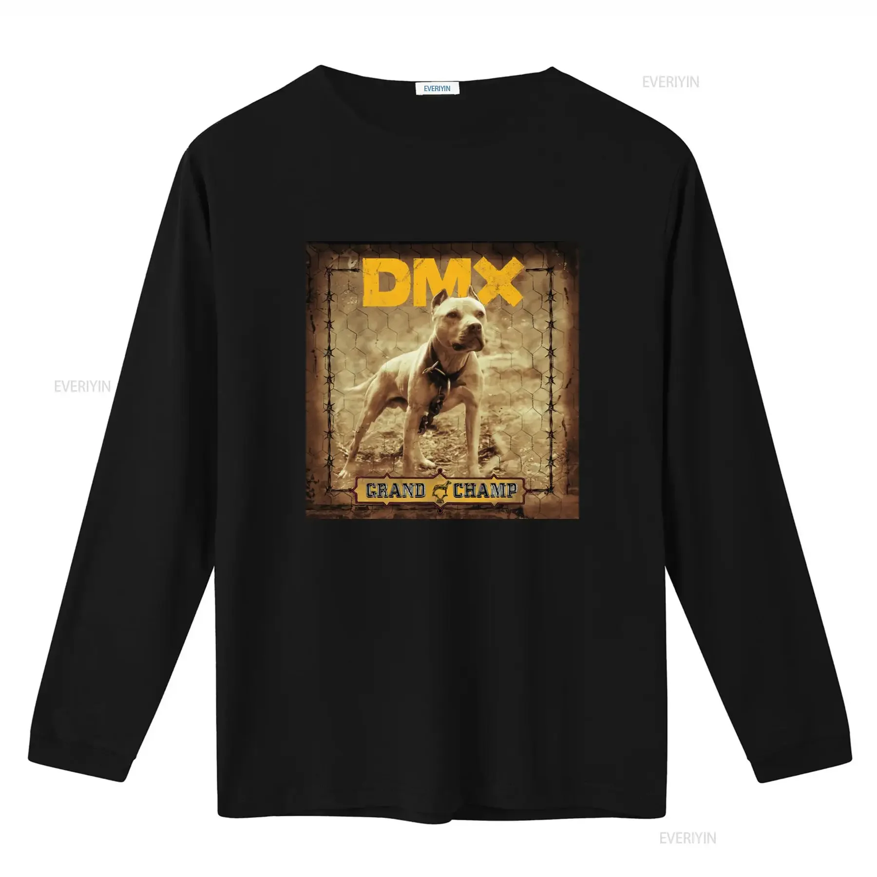 DMX Grand Champ Dog Print T Shirt for Men Stylish and Trendy Design vintage Washed Comfortable Top For Everyday Wear homme Soft