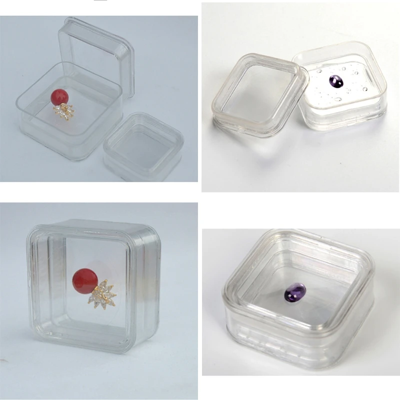 Floating Frames Box Display Elasticity Membrane Dustproof Jewelry Storage Box