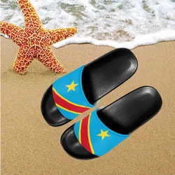 Republic of Congo Flag Print Home Slippers Anti-Slip Casual Outdoor Slides Fashion Comfortable Beach Shoes For Women Zapatos