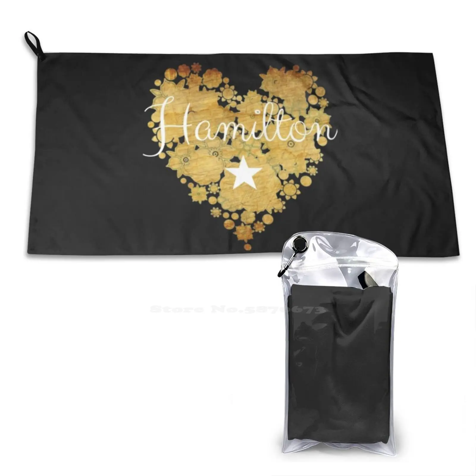 I Love Heart | Gift Merchandise For Fans Soft Towel Quick Dry Beach Towel Alexander The Musical Schuyler Sisters On Broadway