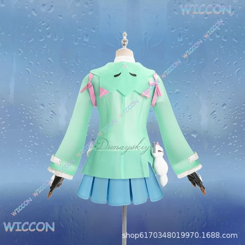 Amanda/Kiriko Dancing Lightly In The Rain Cosplay Costume Game OW2 Raincoat Shoes Skirt Wig Accessories Full Set Halloween Carni view 4