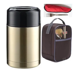 800ml/1000ml/1200ml Food Thermos Stainless Steel Vacuum Insulated Soup Jar Portable Lunch Box Office Home Thermo Food Containers