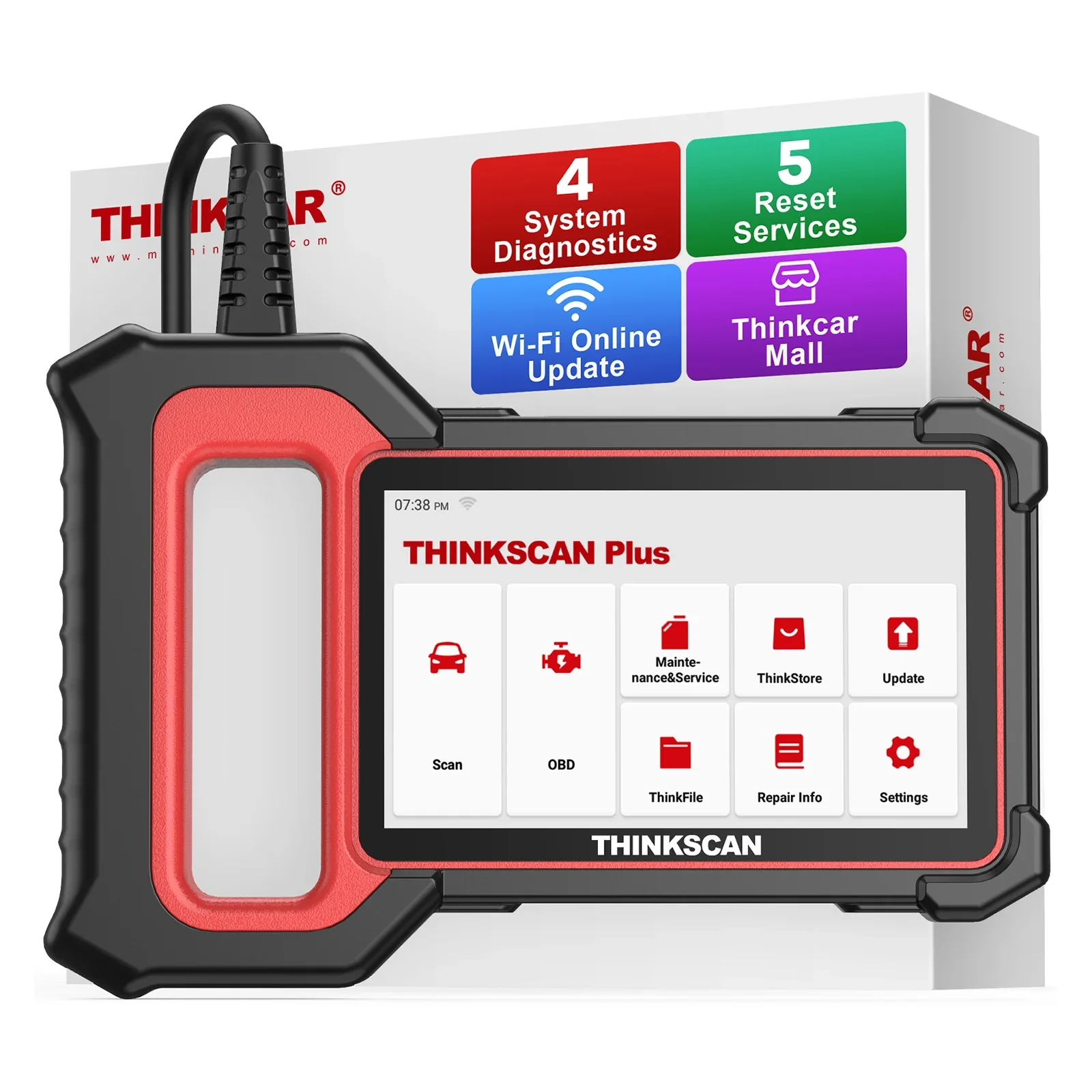 Thinkscan Plus S6 OBD2 Scanner 4 Systems Diagnostics Lifetime Free Diagnosis Code Reader Diagnostic Scan Tool Car Scanner