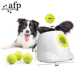 All For Paws Automatic Ball Launcher For Dog Mini Ball Launcher With 3 Tennis Ball Pets Electric Interactive Toys For Dog