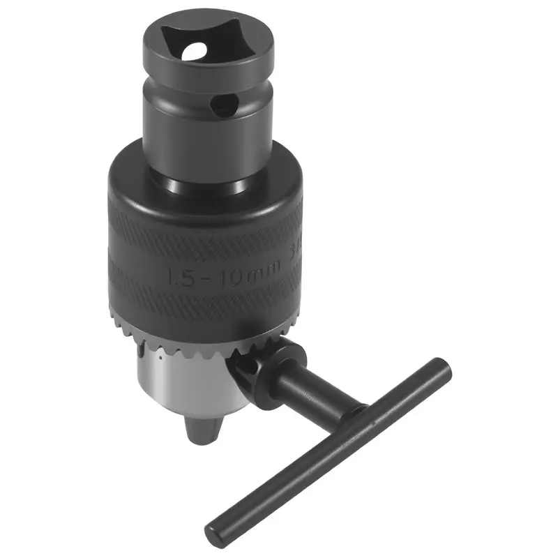 A68P-1.5-10Mm 1/16 Inch - 3/8 Inch Capacity Key Drill Chuck Wrench Converter 1/2 Inch Socket Square Female Adapter