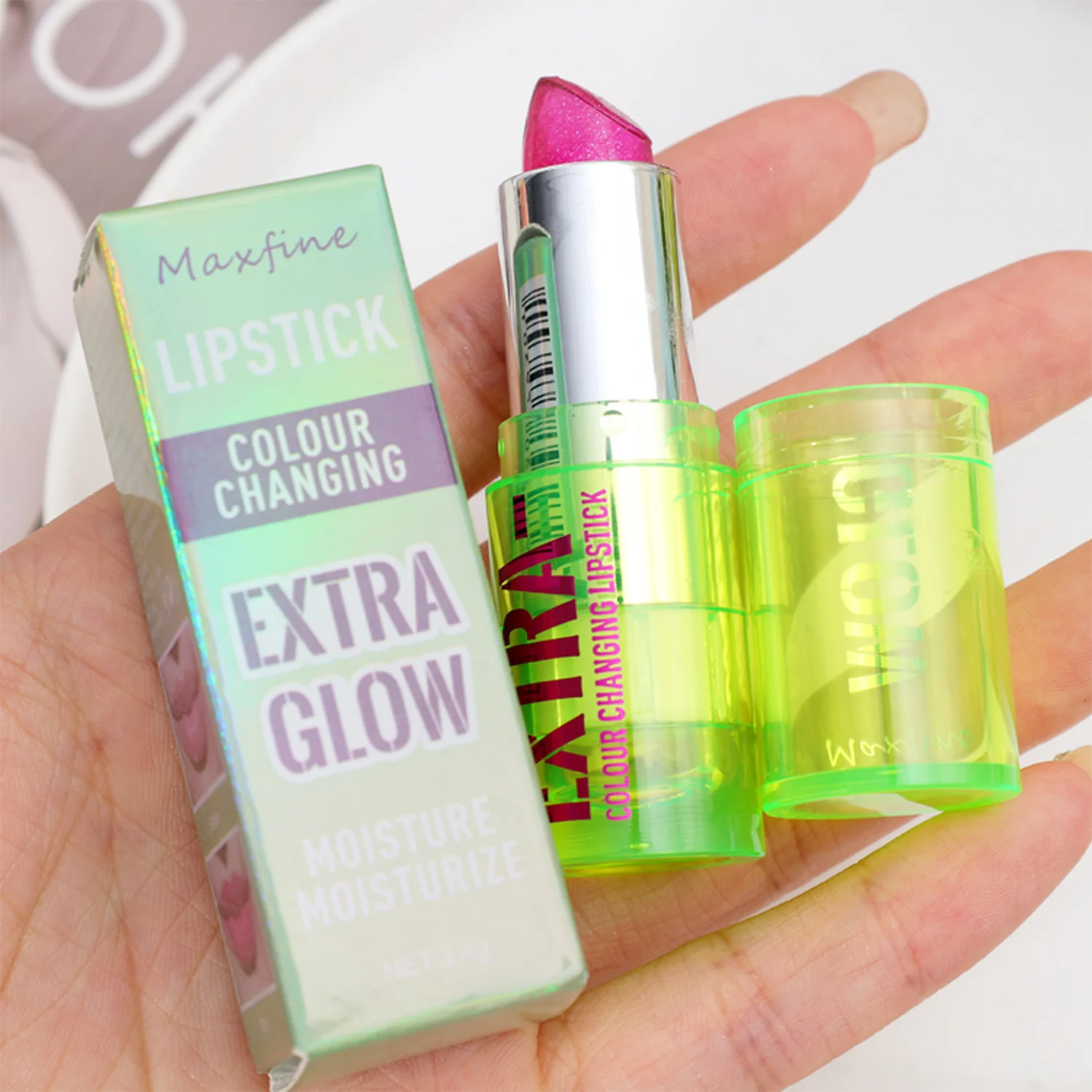 هلام اللون تغيير ترطيب بلسم الشفاه درجة الحرارة اللون تغيير ملمع الشفاه دائم غير يتلاشى اللون أحمر الشفاه مقاوم للماء