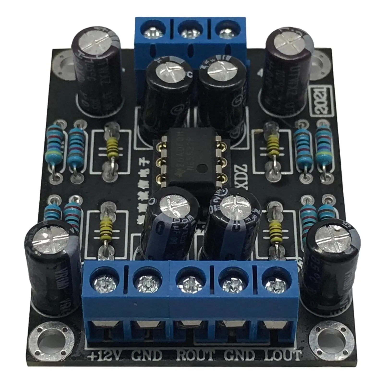 Preamp Preamplifier Board Single Power Supply Out for DIY Sound System