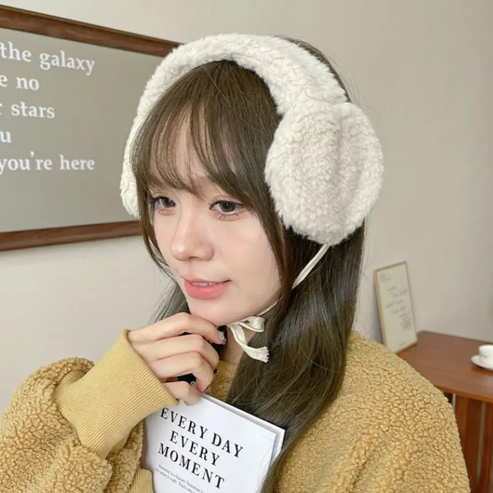 Cute Korean Y2k Plush Earmuffs Adjustable Handmade JK lolita Earflap Windproof Subculture Winter Ear Cover Female