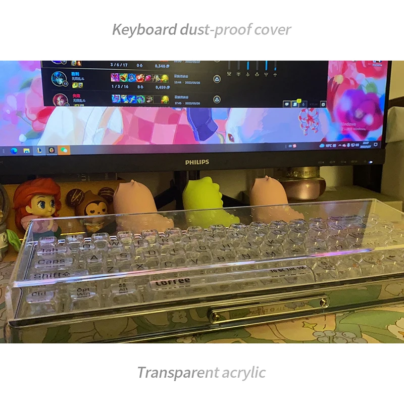 Acrylic Keyboard Clear Protector Case Mechanical Keyboard Dust Cover For 60/61/64 96 98104/108 Key Mouse Cover Keyboard Cover