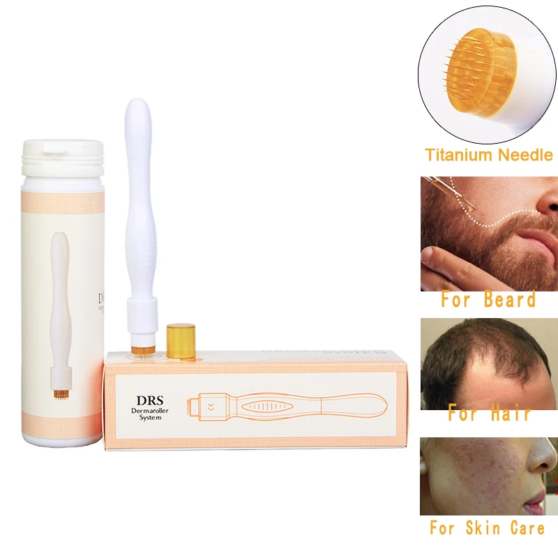 Baard Micro Naald Derma Stempel DRS 40 Titanium Echte Naalden Voor MTS Gezicht Huidverzorging Hoofdhuid Haargroei Microneedling Mesotherapie