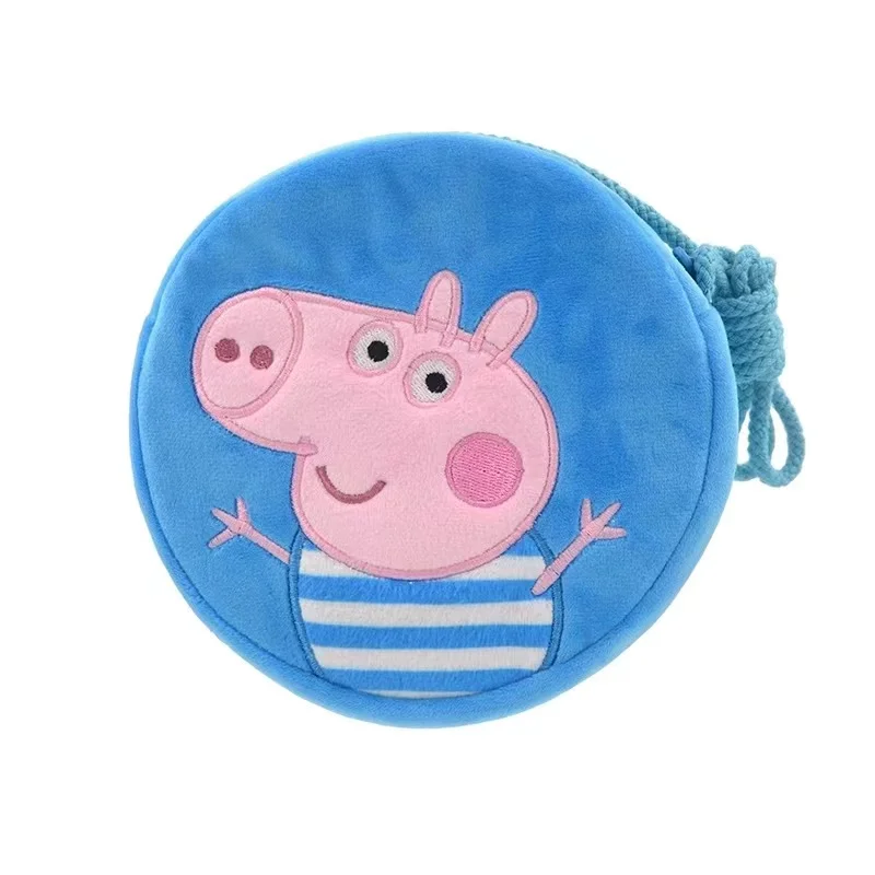 16 ซม./6.29in Peppa Pig Plush กระเป๋าเป้สะพายหลังกลมของเล่น George โรงเรียนอนุบาลการ์ตูนไหล่กระเป๋าเหรียญสําหรับสาวคริสต์มาสของขวัญ