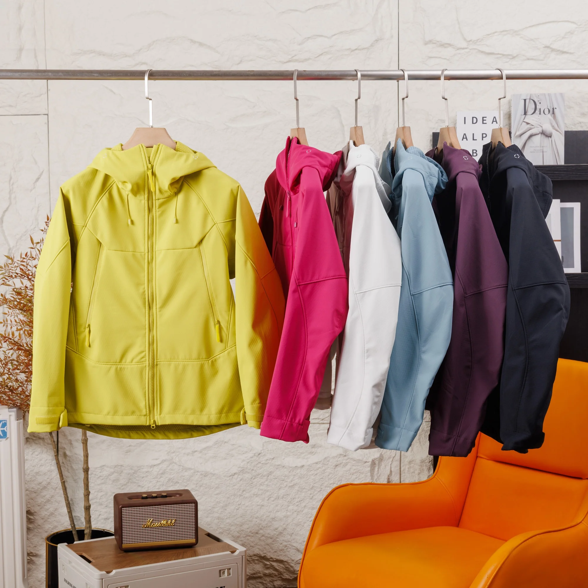 

Men's Outdoor Soft ell Jaet Fce Lined Breathable Underarm Zipper Autumn Winter Warm Coat Polyester Stand Fit Long S...