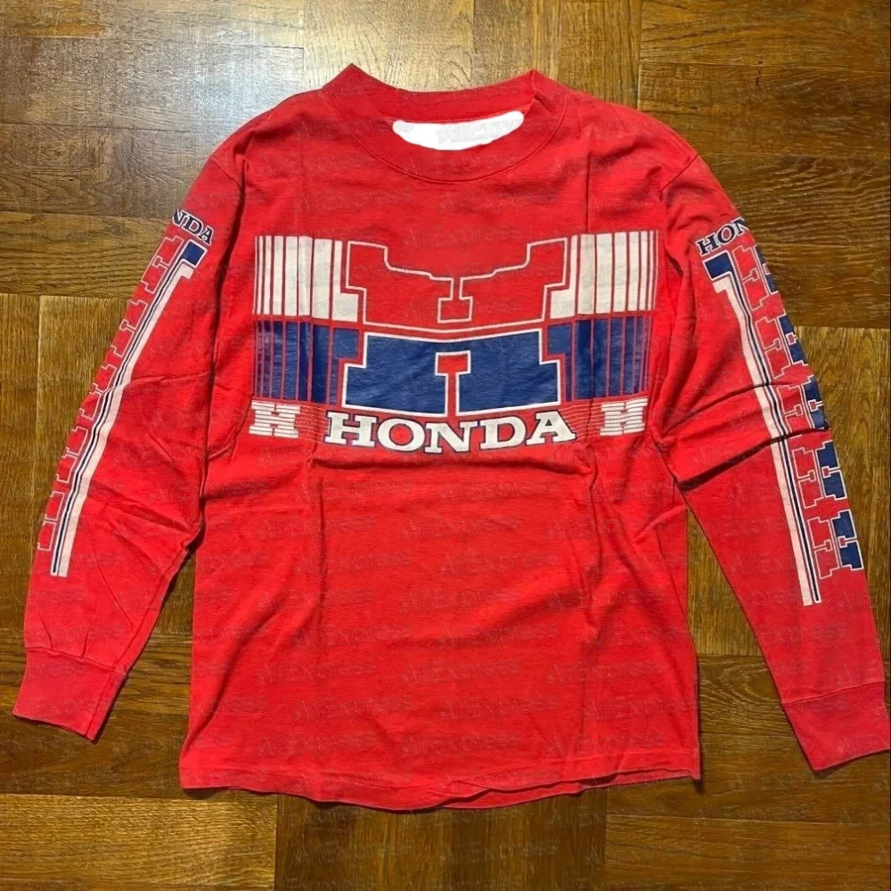 

Новая футболка Honda для езды на мотоцикле по бездорожью, быстросохнущая дышащая футболка с длинными рукавами для мужчин и женщин, летние футболки для верховой езды, топы