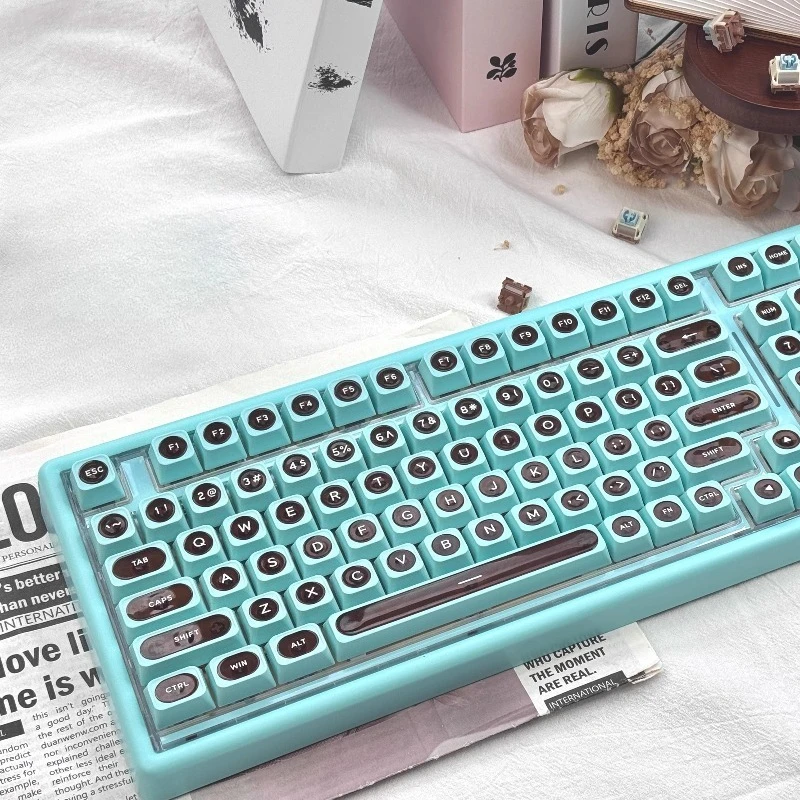 Ainbell Mint Chocolate Base99 Wieless Mechanical Keyboard Tri-Mode Bluetooth Wired Custom Hot-Swap RGB Gaming Keyboard PC Gamer