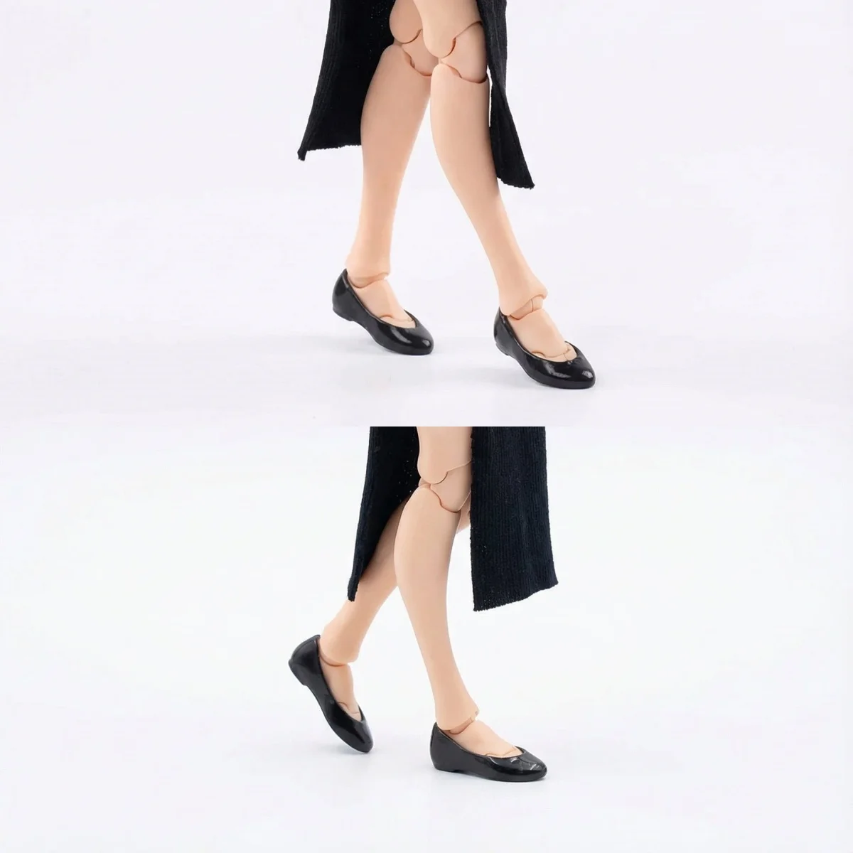 

1/12 Scale Elegant Basic Versatile Pointed Flat Shoe Accessories Fit 6inch romankey Snail shell Action Figure Body Model