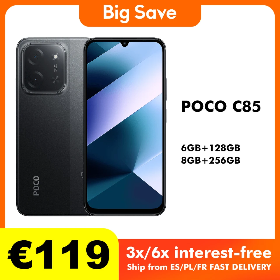 POCO C85 Versión global Teléfono móvil 6GB/128GB 8GB/256GB Cámara