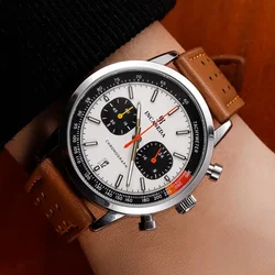 INCASEDA New Timing Code Quartz WristWatch Multi functional Movement Men's Watch Round Luxury Brand Fashion Sports Quartz Watch