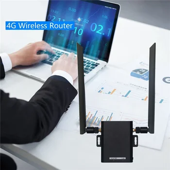 H927 4G Industrial Grade Wireless Router 4G LTE CAT4 150Mbps SIM Slot WiFi Router with 2 SMA Antennas for Up to 16 Users - EU