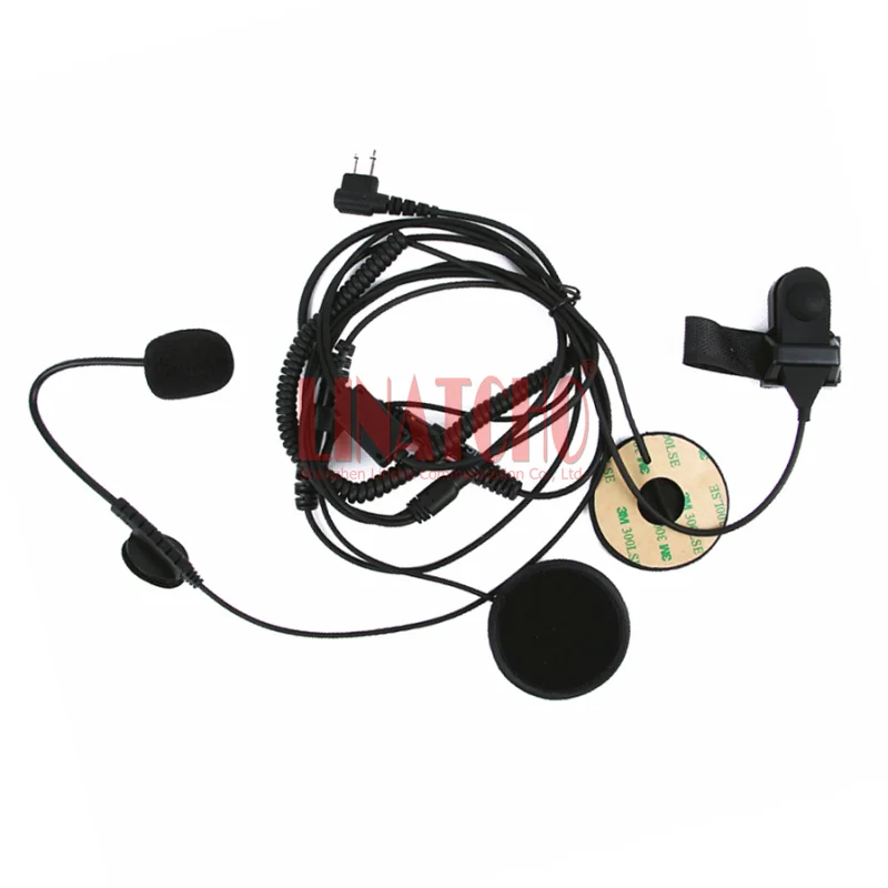 GP68 GP88 GP88S CP150 CP200 XTN446 CT150 Walkie Talkie 2 pin Motorcycle Half Face Helmet Mic Headset Earpiece