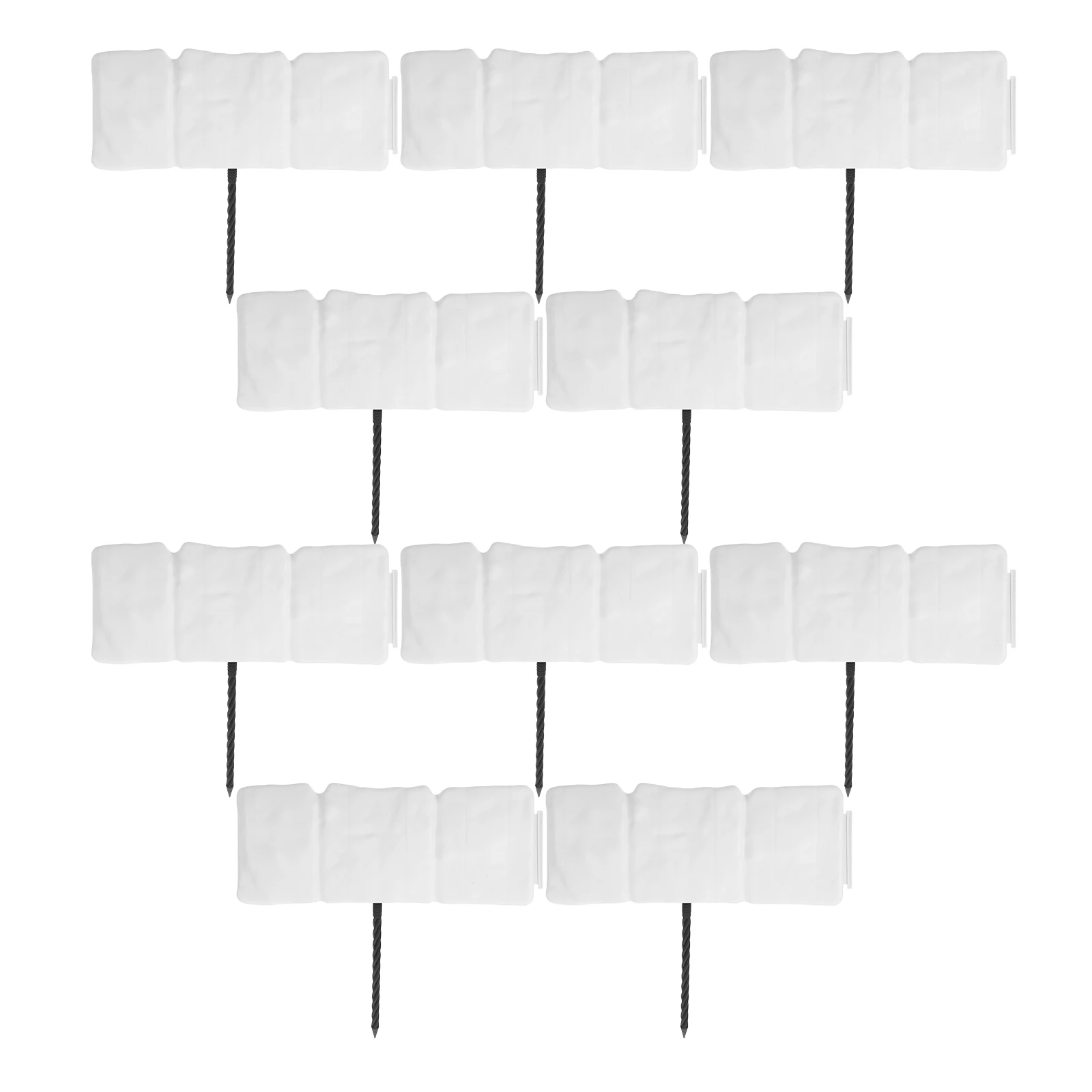 

10 Pcs Plastic Garden Borders Faux Landscape Edging Border Lawn Decorative Outdoor Yard Boards Gardening